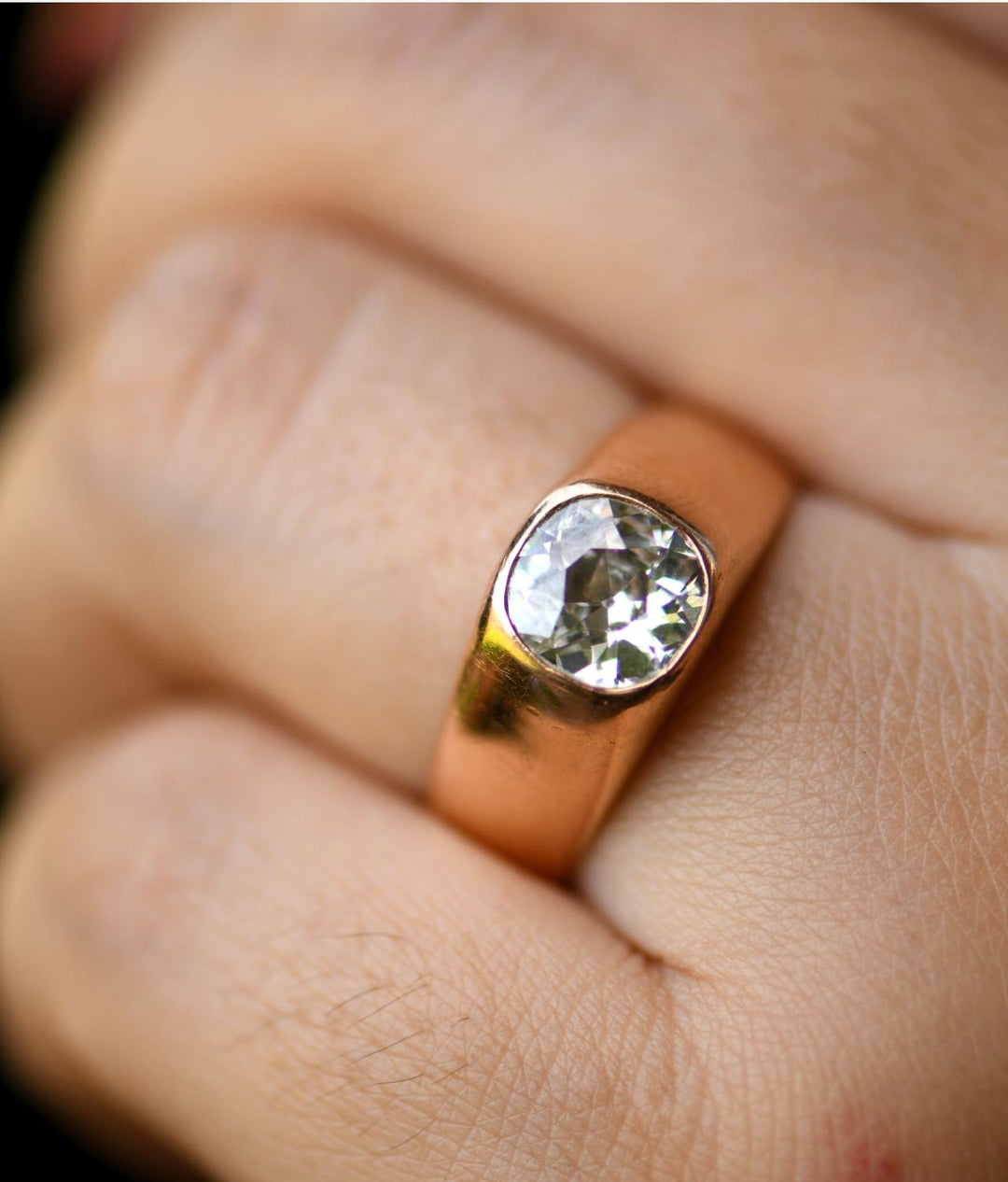 Victorian Yellow Gold and Old Mine Cut Diamond Ring - SOLD