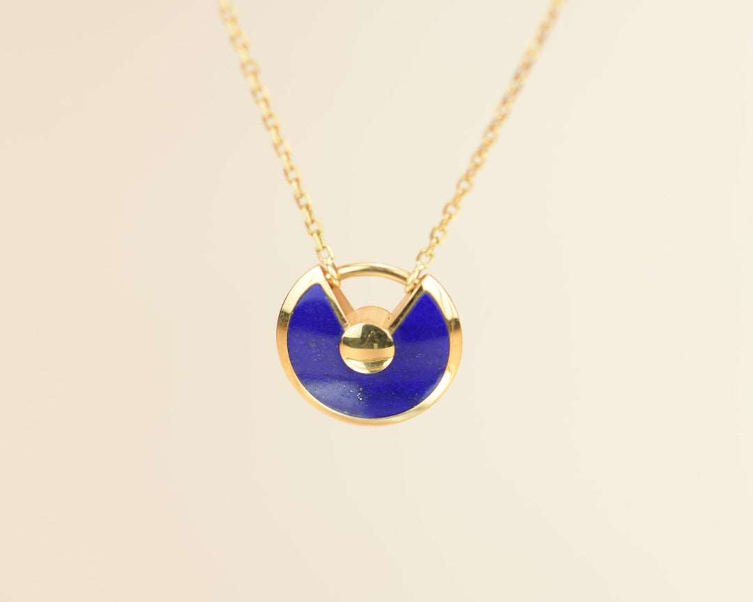 Cartier Amulette de Cartier 18K Yellow Gold Lapis Lazuli Necklace