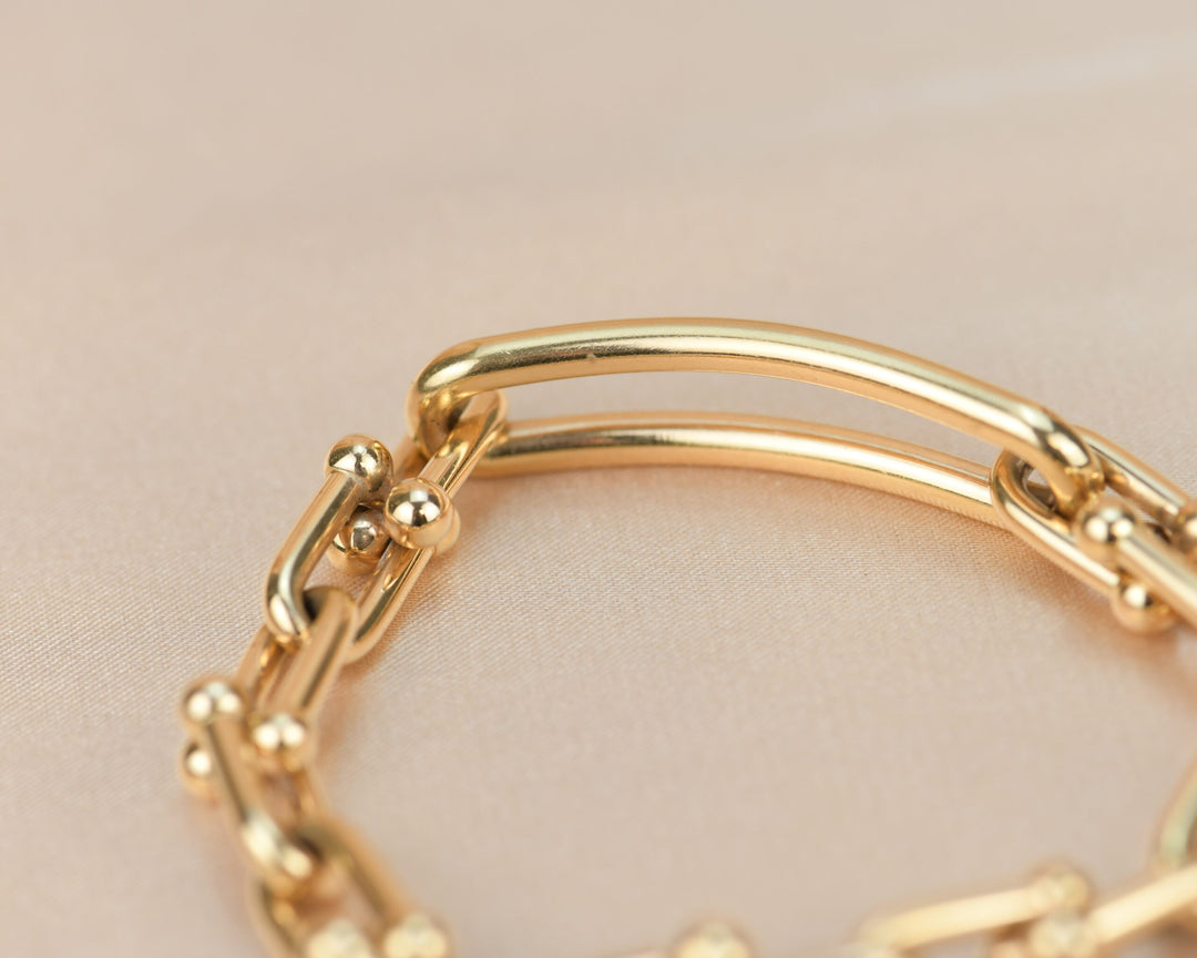 Tiffany City HardWear Link 18K Gold Bracelet