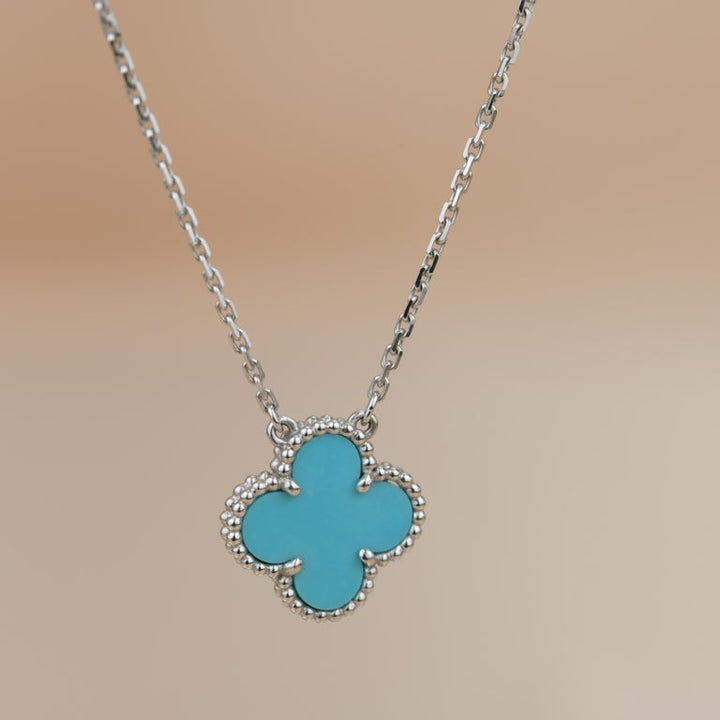 Van Cleef & Arpels Turquoise Alhambra Pendant Necklace