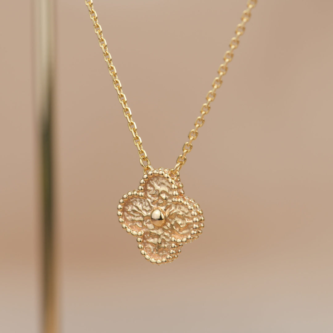 Van Cleef & Arpels Alhambra Yellow Gold Pendant Necklace