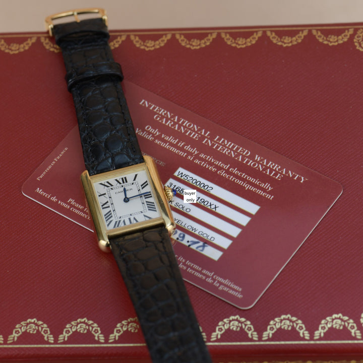 Cartier Tank Solo 18K Yellow Gold Watch W5200002