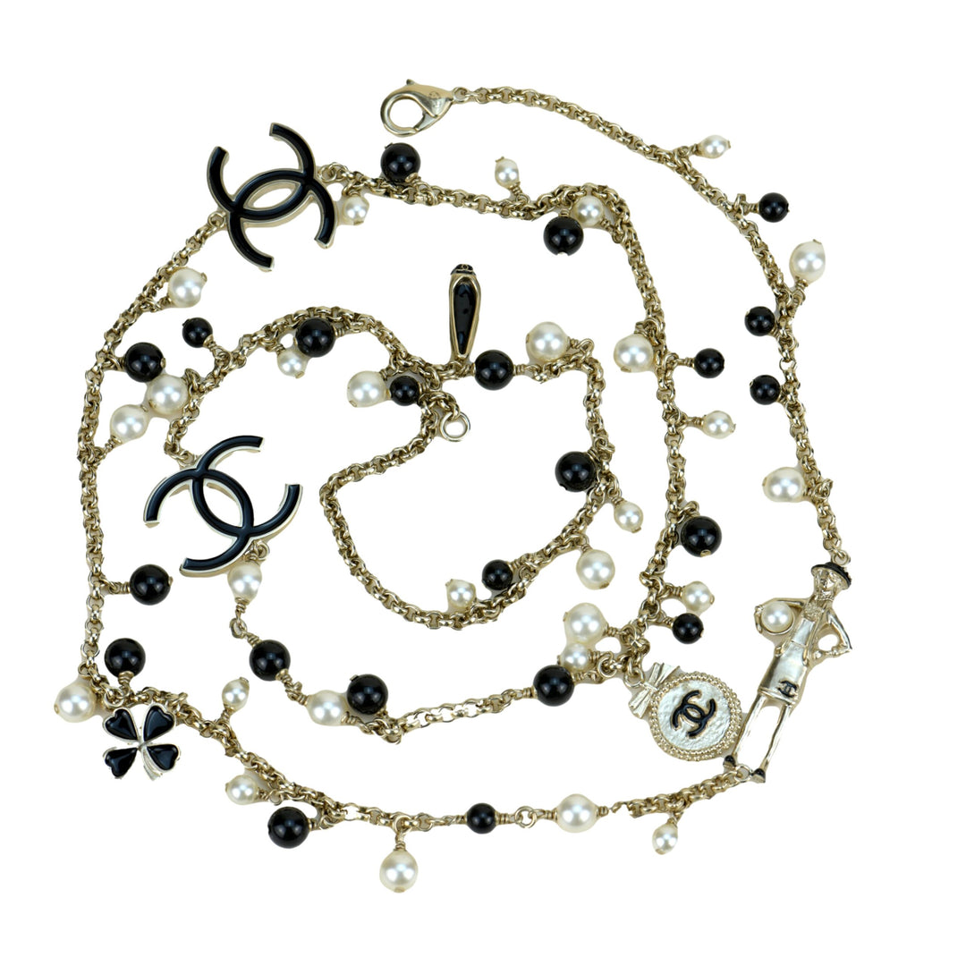 Chanel CC Limited Edition Enamel Coco Mademoiselle Three Strand Pearl –  Dandelion Antiques