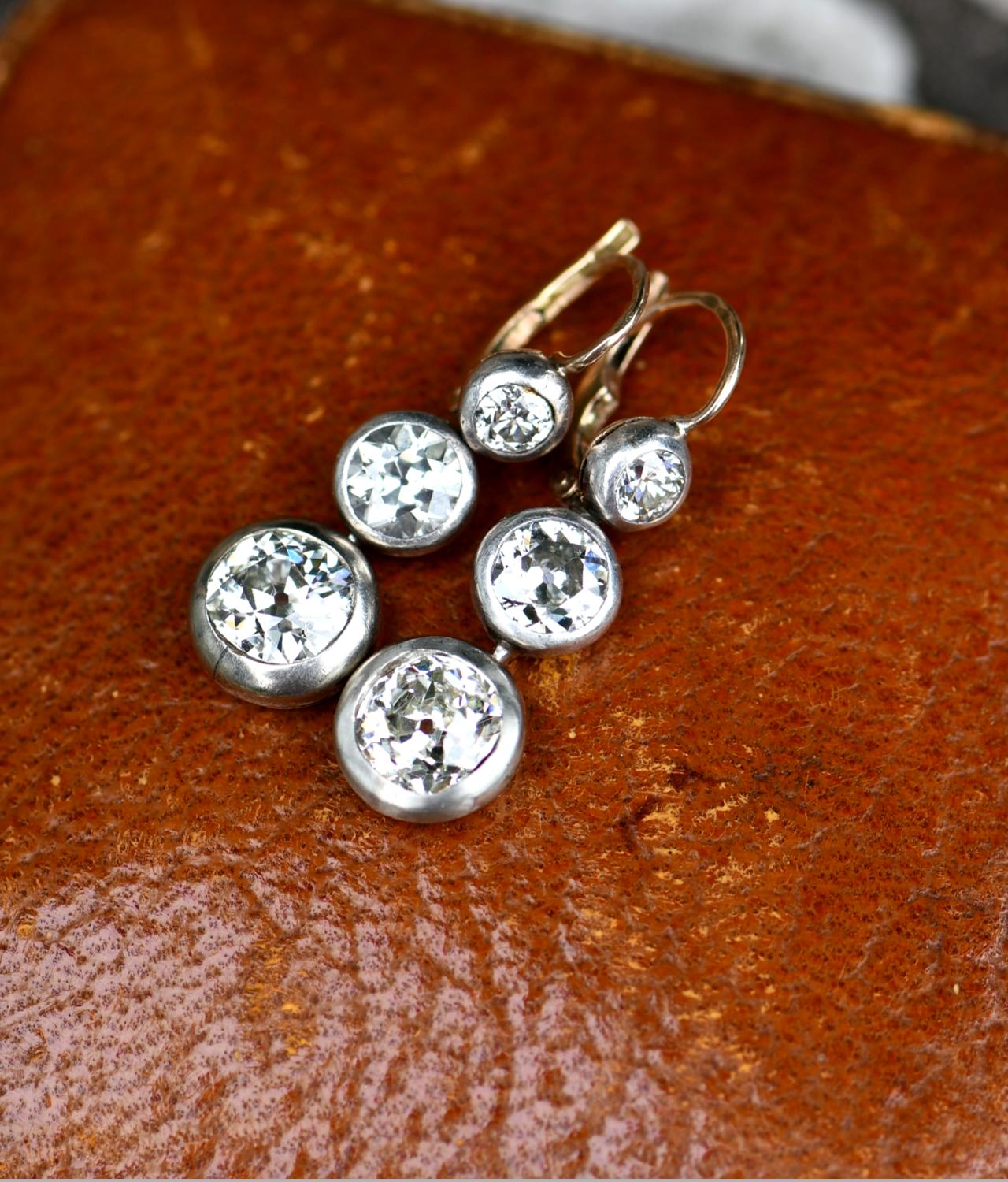 Old mine cut on sale earrings