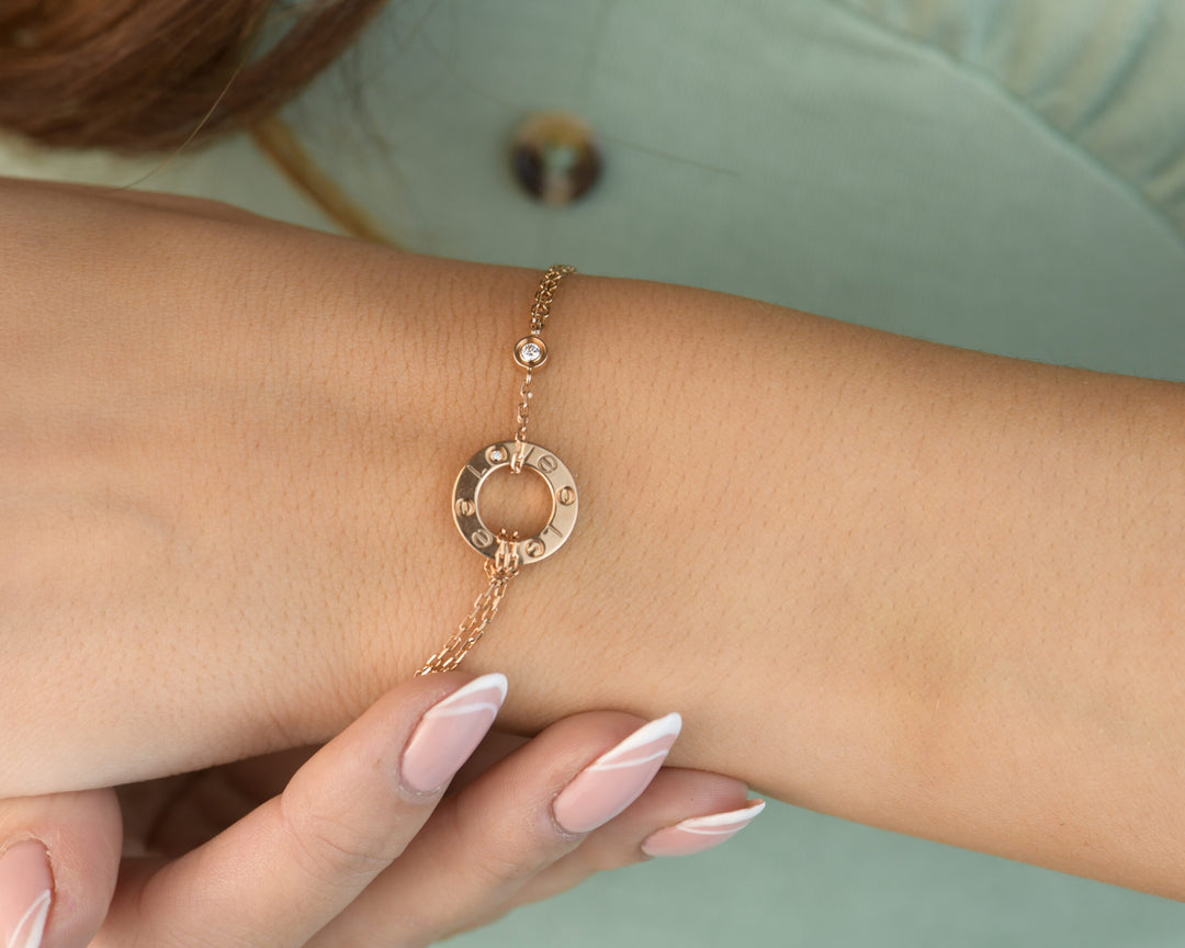 Cartier Love Rose Gold Diamond Bracelet – Dandelion Antiques