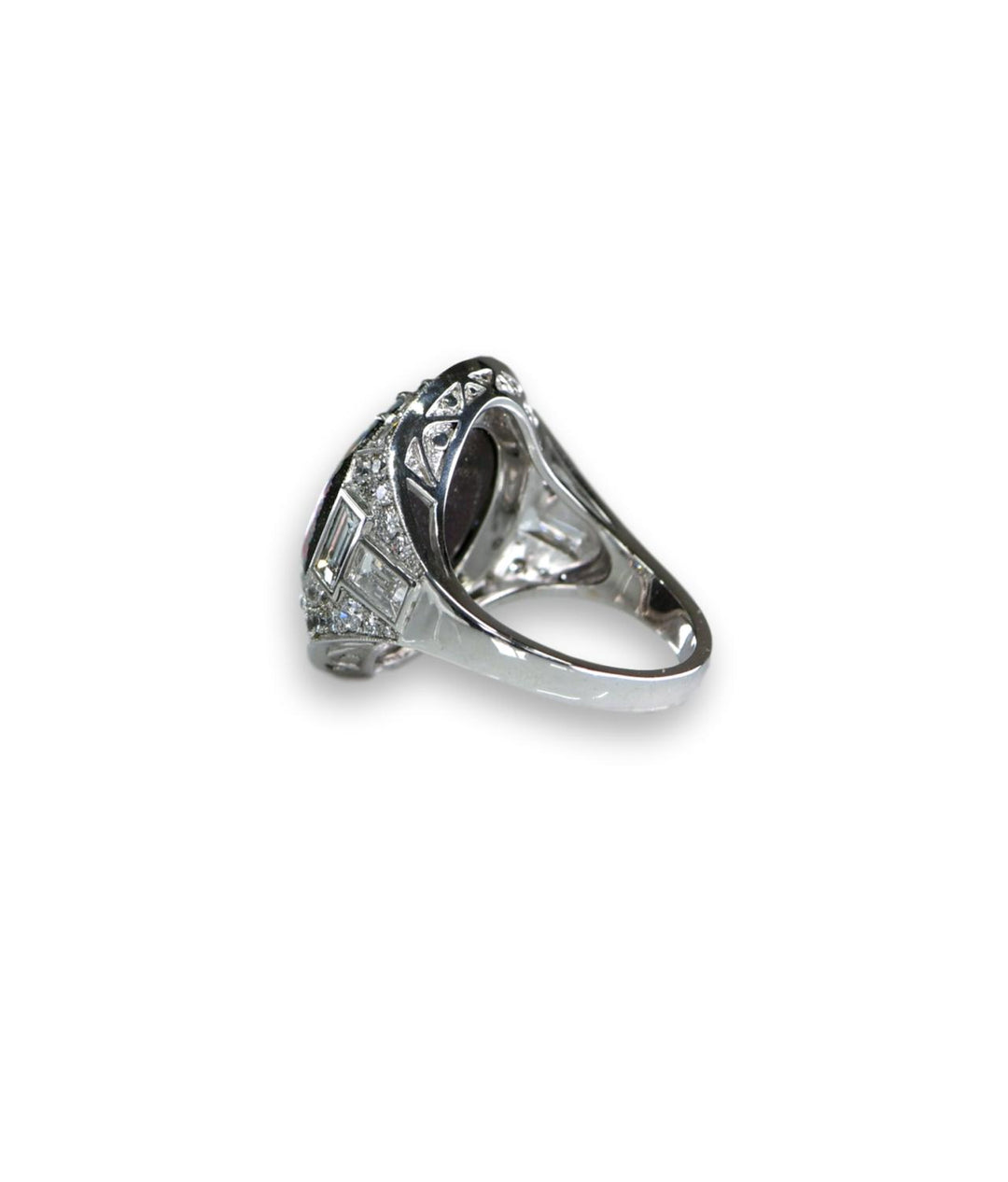 Rare Austrian Black Opal and Diamond Ring - SOLD