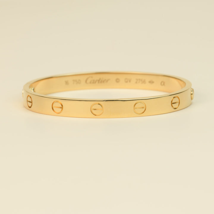 Cartier Love 18K Yellow Gold Bracelet front photo