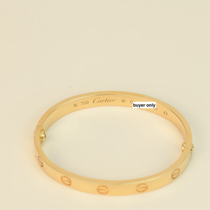 Cartier Love 18K Yellow Gold Bracelet serial photo