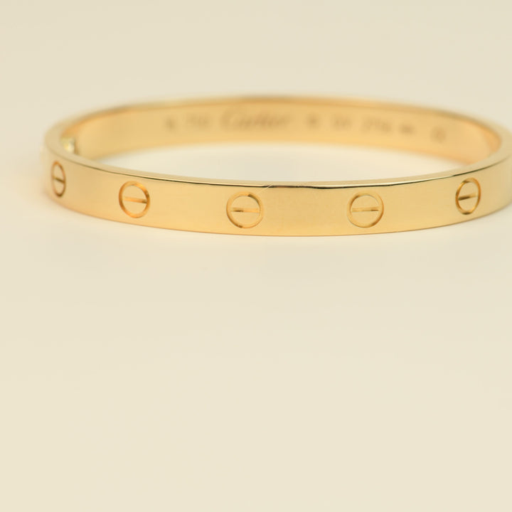 Cartier Love 18K Yellow Gold Bracelet front photo