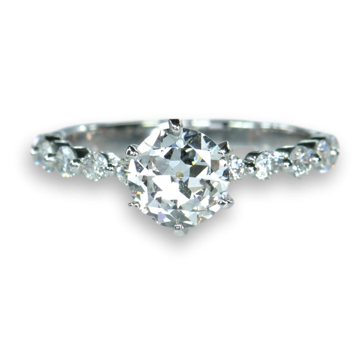 18K White Gold GIA Diamond Solitaire Engagement Ring