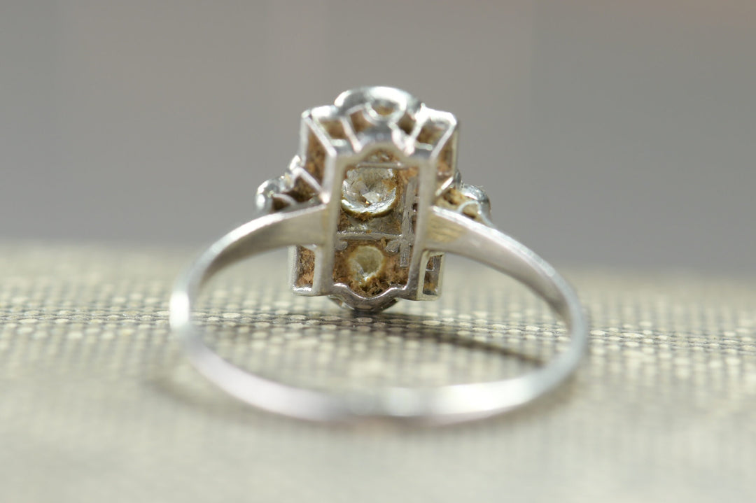 Art Deco Diamond Platinum Antique Ring- SOLD