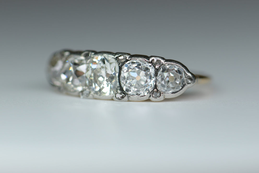Victorian Five-Stone Antique Diamond Ring