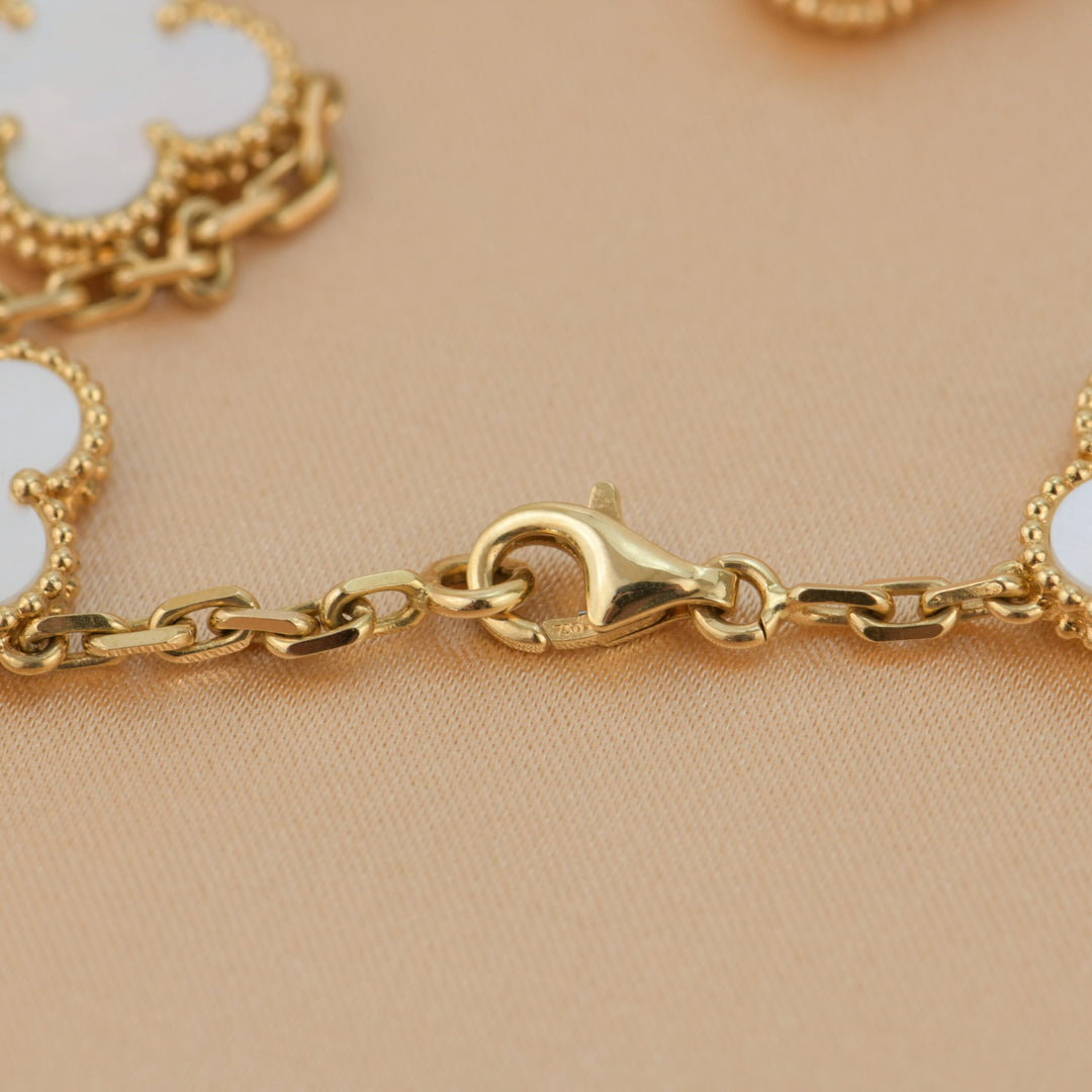 Van Cleef & Arpels Vintage Alhambra 20 Motifs Mother of Pearl Long Necklace