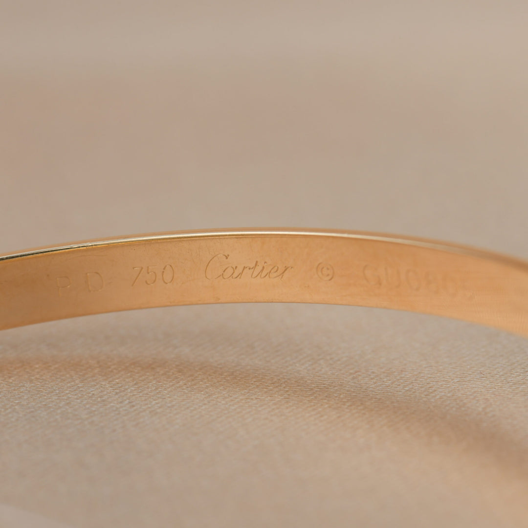 Cartier Trinity 18K White Yellow And Rose Gold Bracelet Size 17