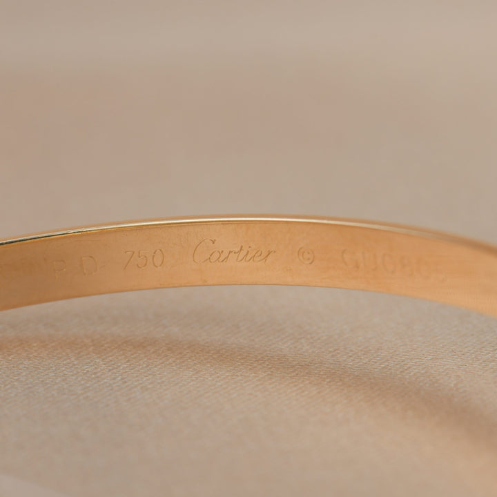 Cartier Trinity 18K White Yellow And Rose Gold Bracelet Size 17