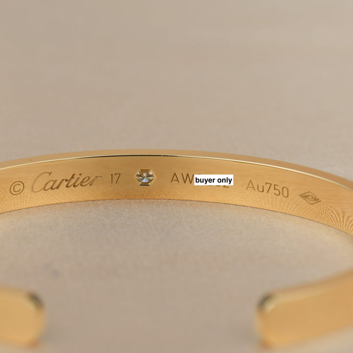 Cartier Love 1 Diamond 18K Yellow Gold Cuff