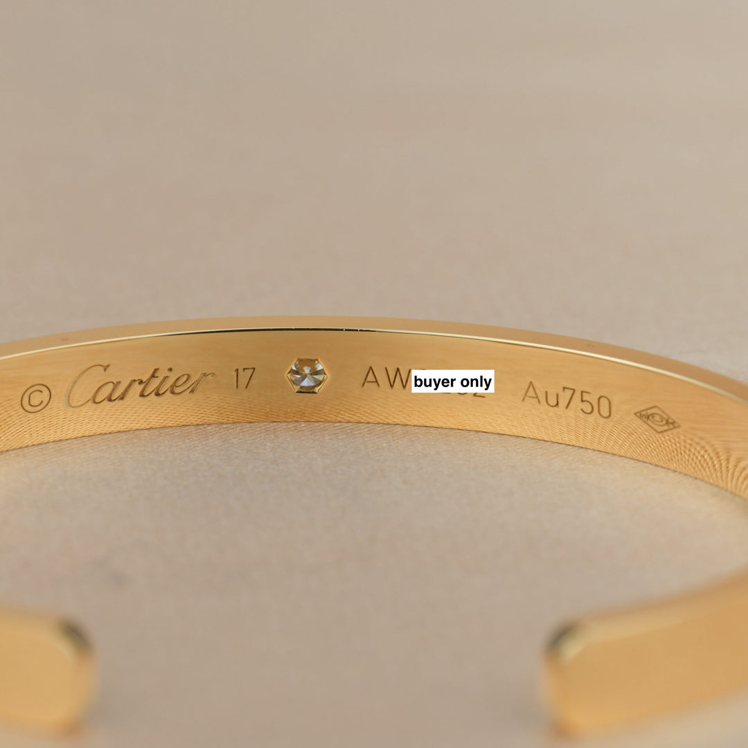 Cartier Love 1 Diamond 18K Yellow Gold Cuff