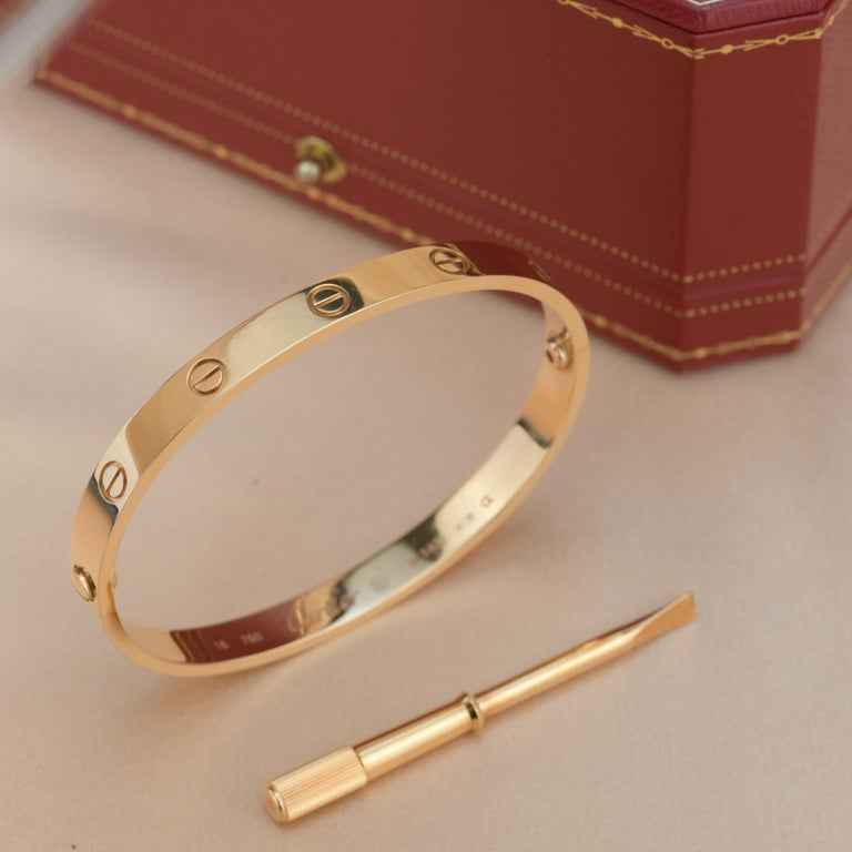 Cartier Love 18K Rose Gold Bracelet Size 19