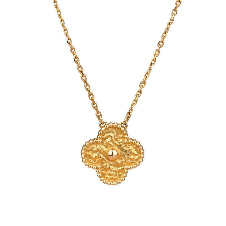 Van Cleef & Arpels Rose Gold Alhambra Pendant Necklace