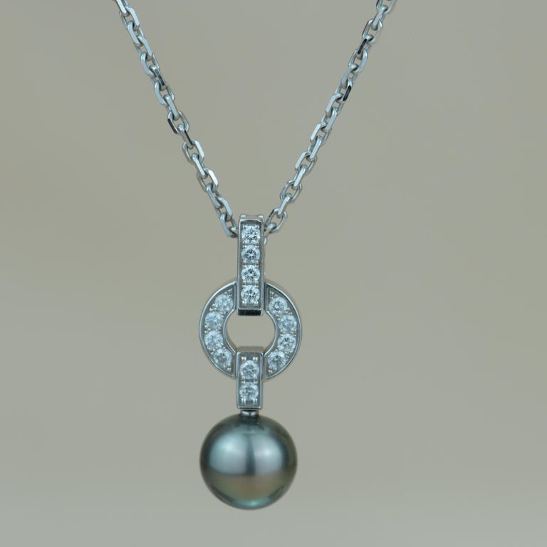 Cartier Himalia Diamond & Pearl Pendant Necklace