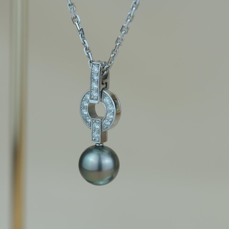 Cartier Himalia Diamond & Pearl Pendant Necklace