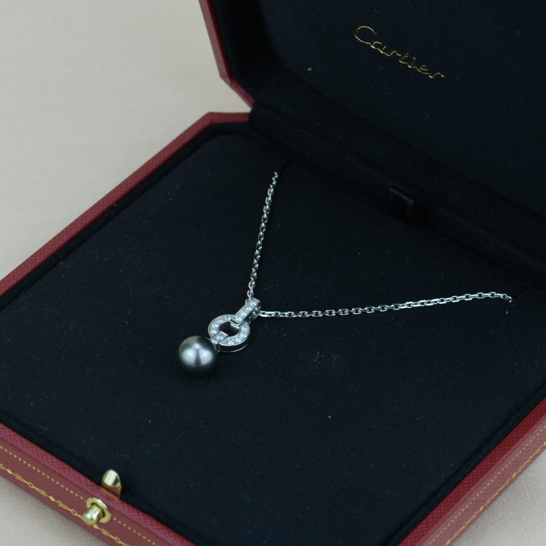 Cartier Himalia Diamond & Pearl Pendant Necklace