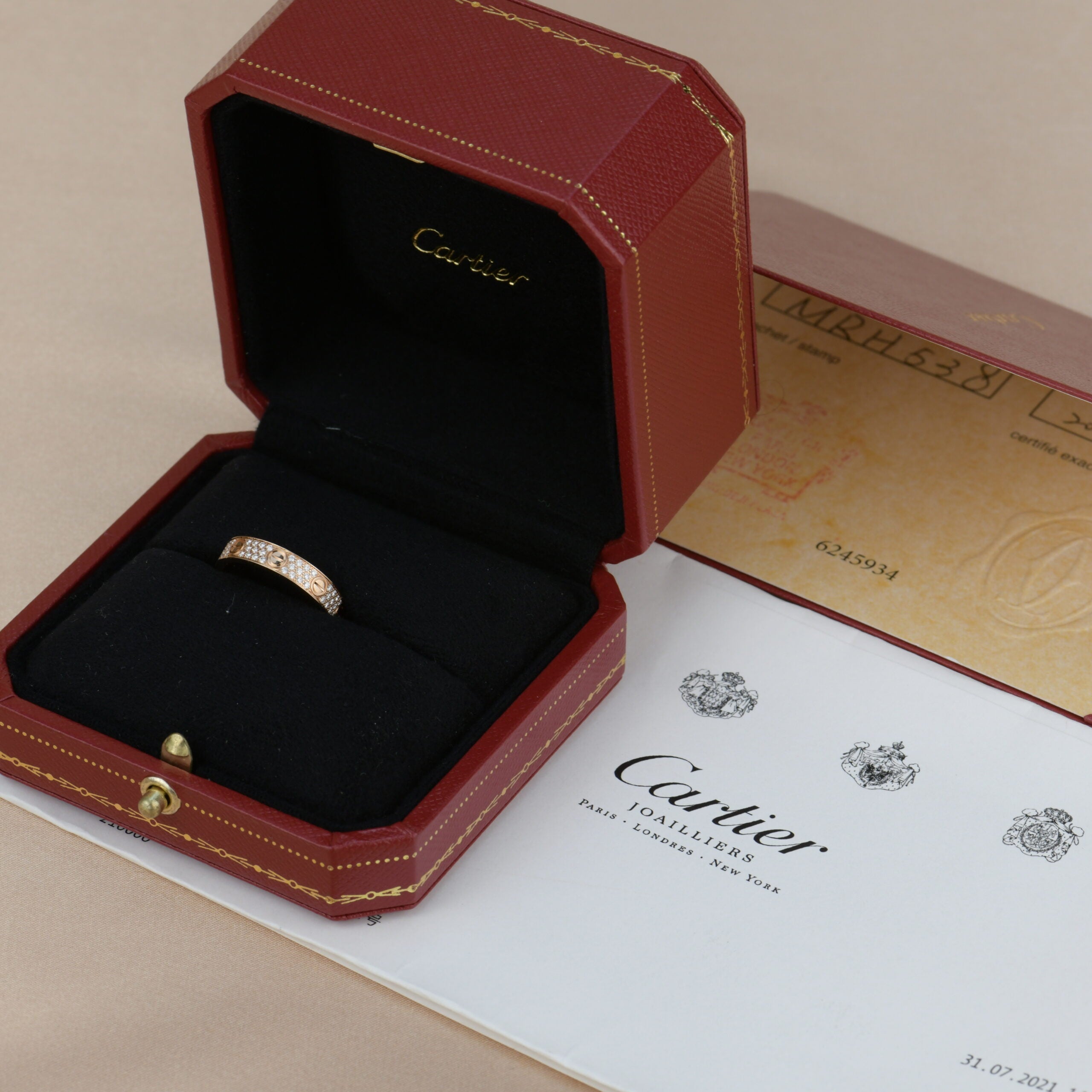 Cartier best sale ring size