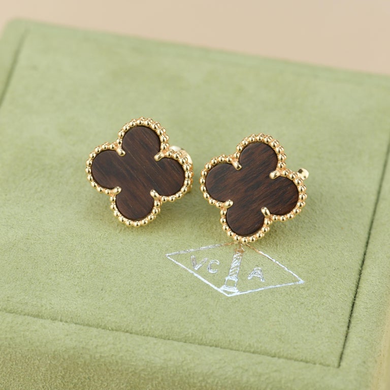 Vintage Alhambra earrings 18K rose gold - Van Cleef & Arpels