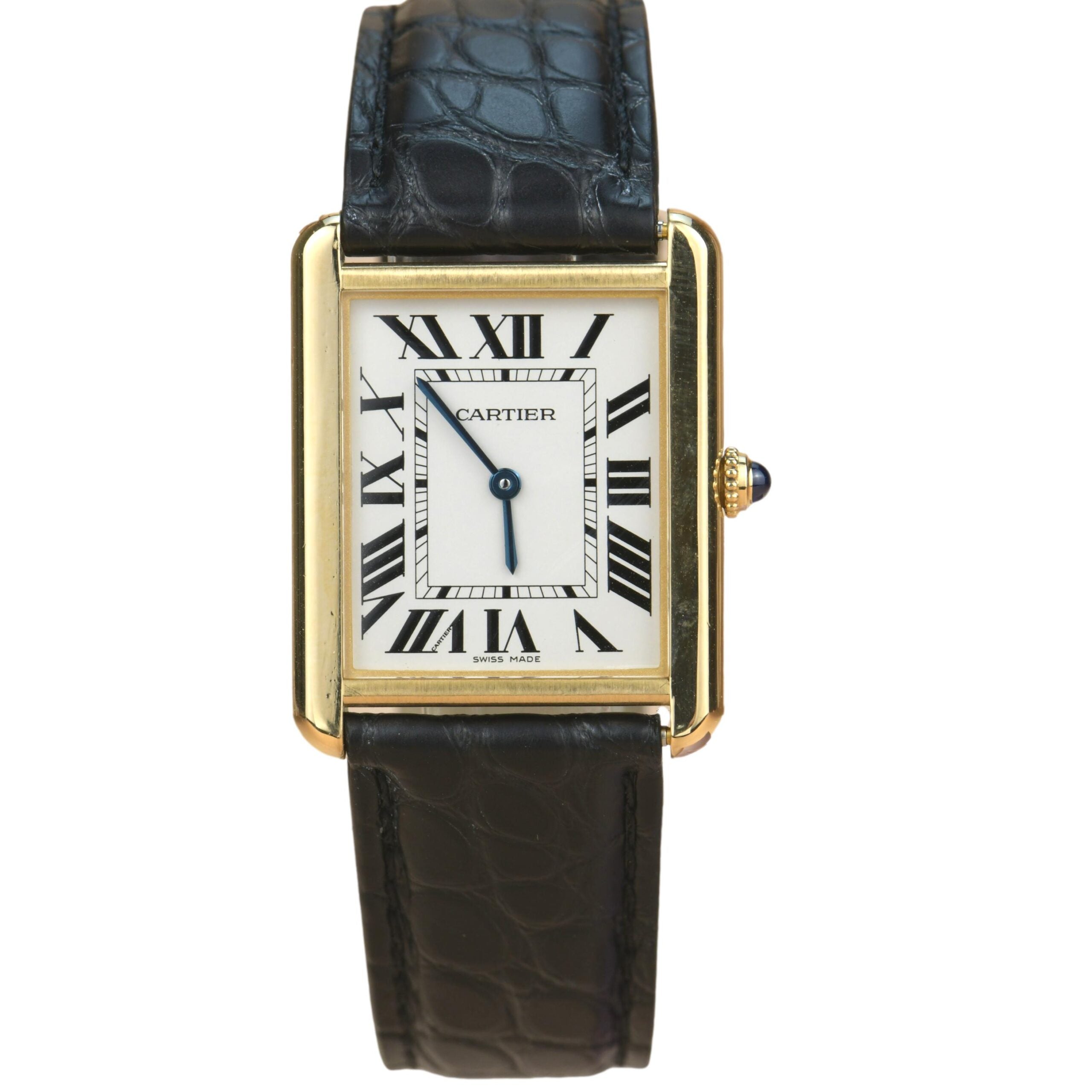 Cartier tank solo large sale gold