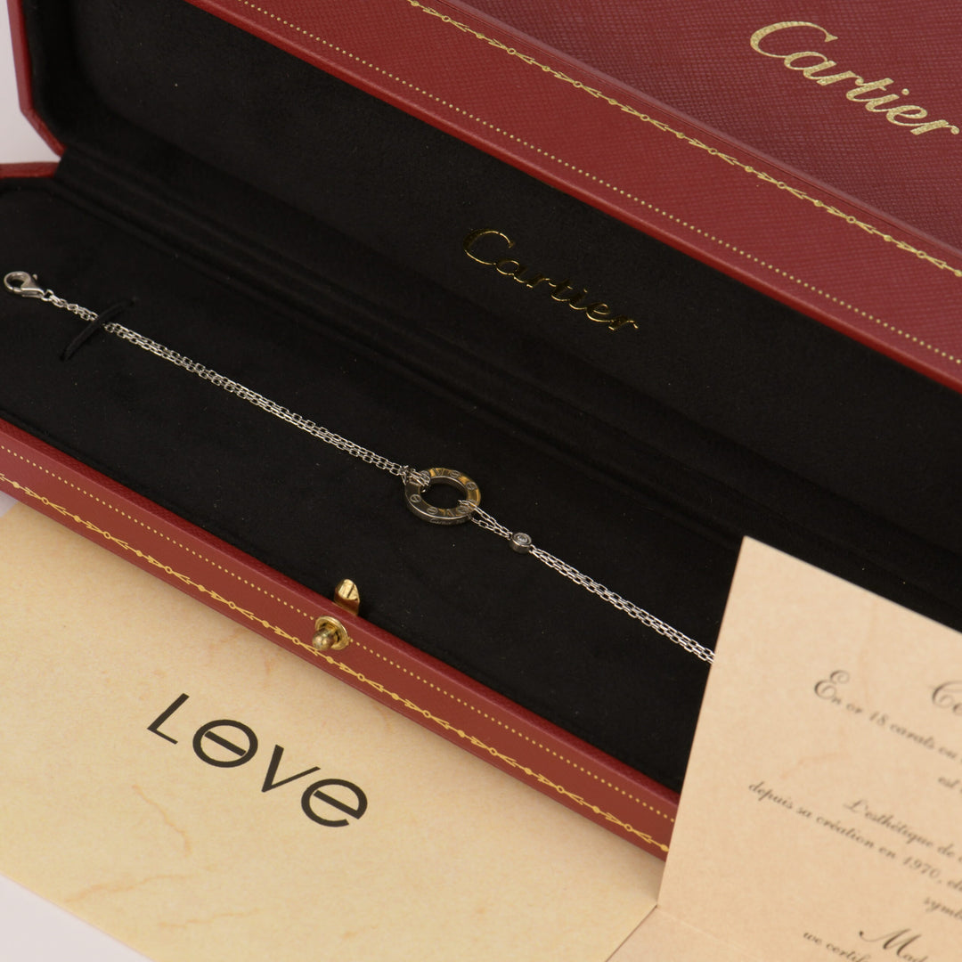 Cartier Love White Gold Diamond Bracelet