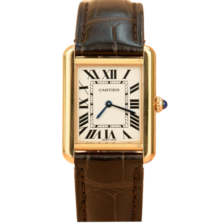 used Cartier Tank Solo Watch CARTIER Cartier Tank Solo 18k Yellow Gold Watch W5200002