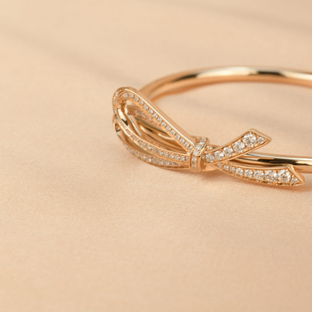 Tiffany Bow Diamond Bracelet in 18K Rose Gold