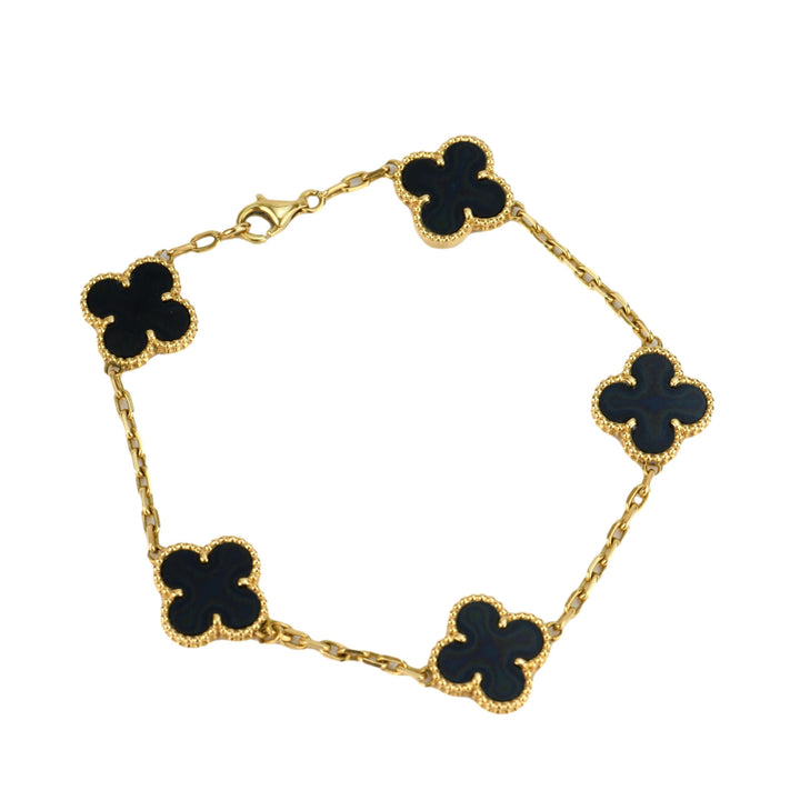 vca onyx 5 motif bracelet