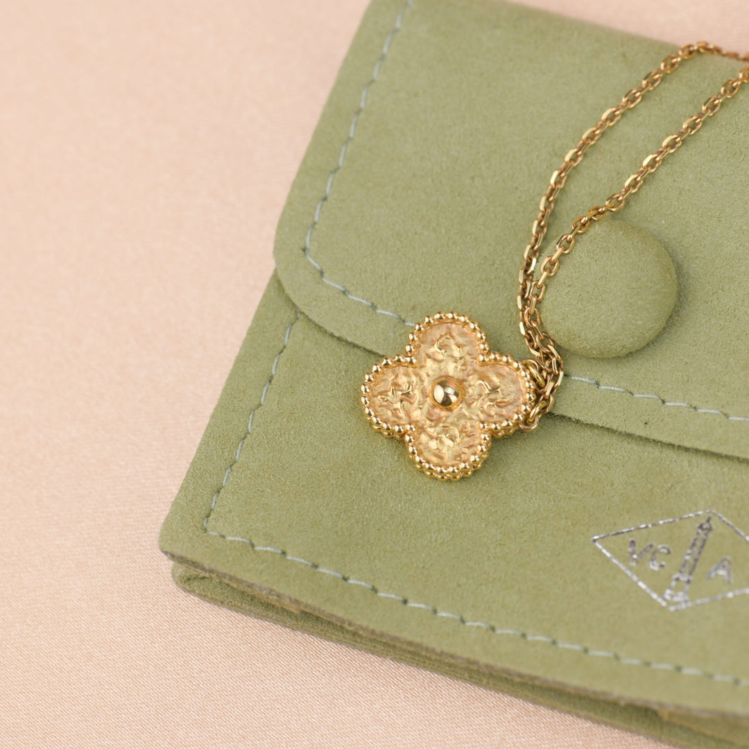 Van Cleef & Arpels Alhambra Yellow Gold Pendant Necklace