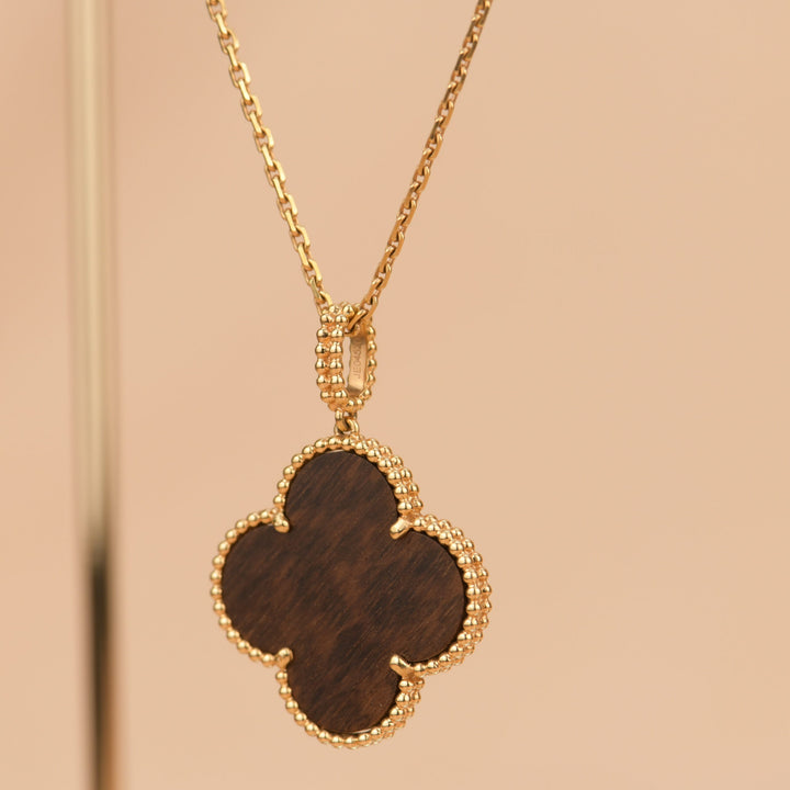 Van Cleef & Arpels LetterWood Magic Alhambra Pendant Necklace