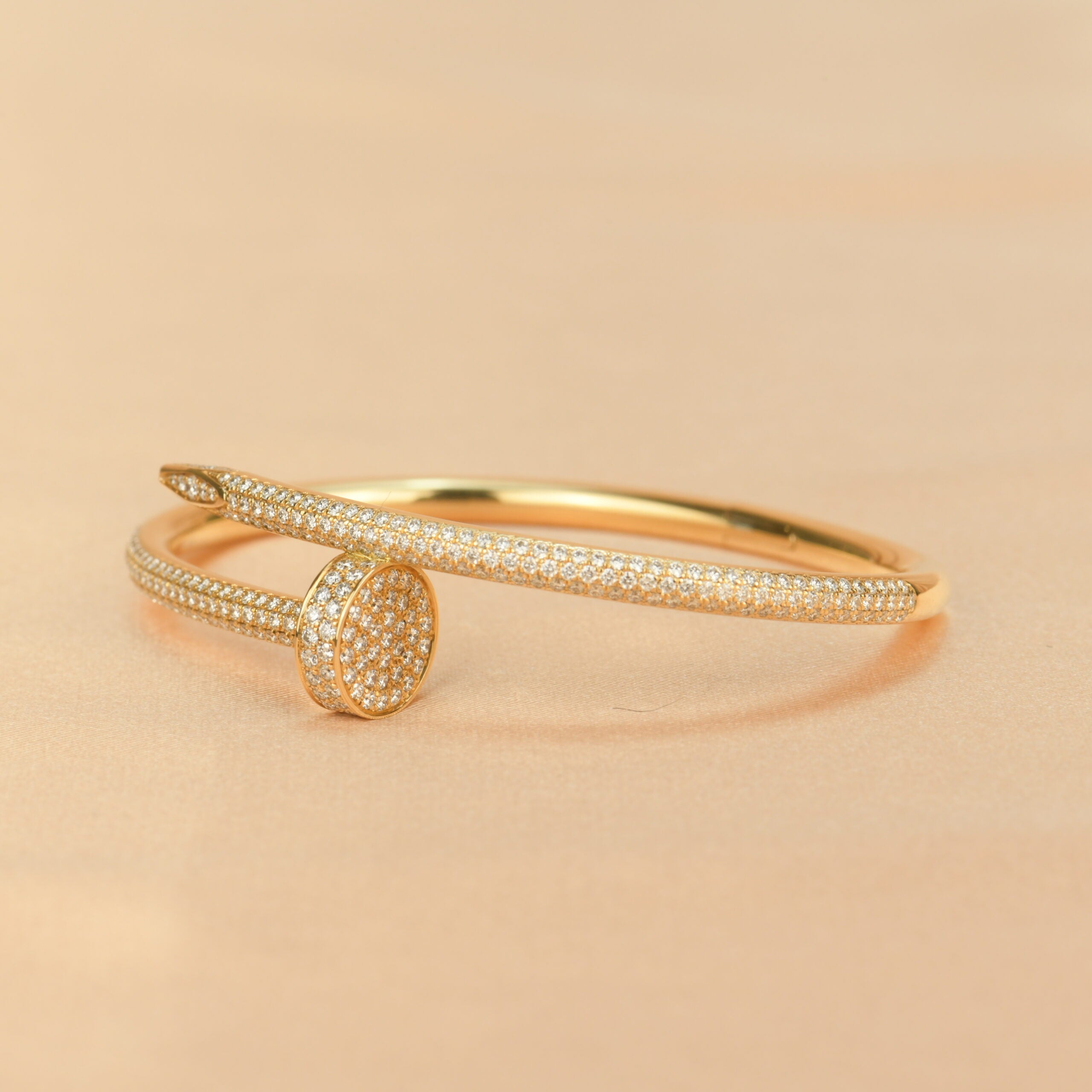 Cartier nail discount bracelet with diamonds