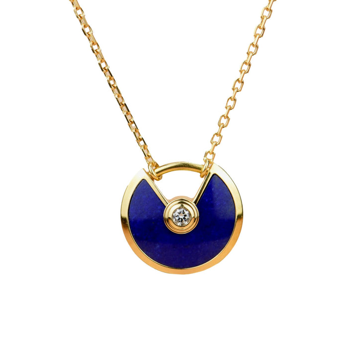Cartier Amulette de Cartier 18K Yellow Gold Lapis Lazuli Necklace