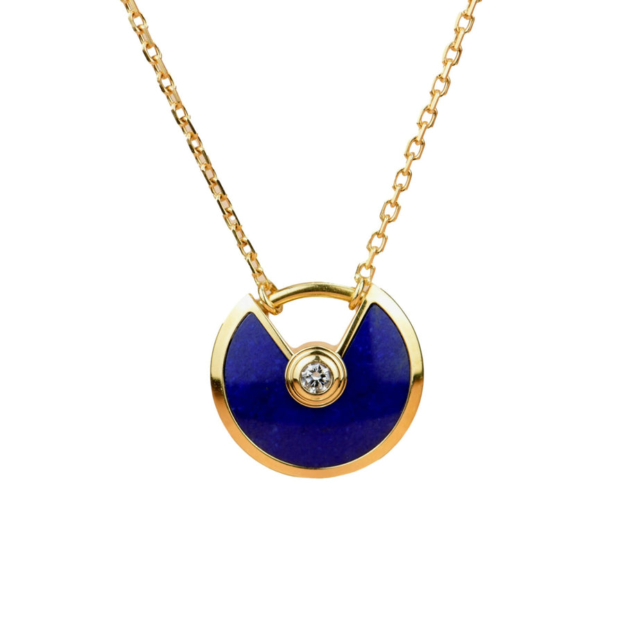 Cartier Amulette de Cartier 18K Yellow Gold Lapis Lazuli Necklace