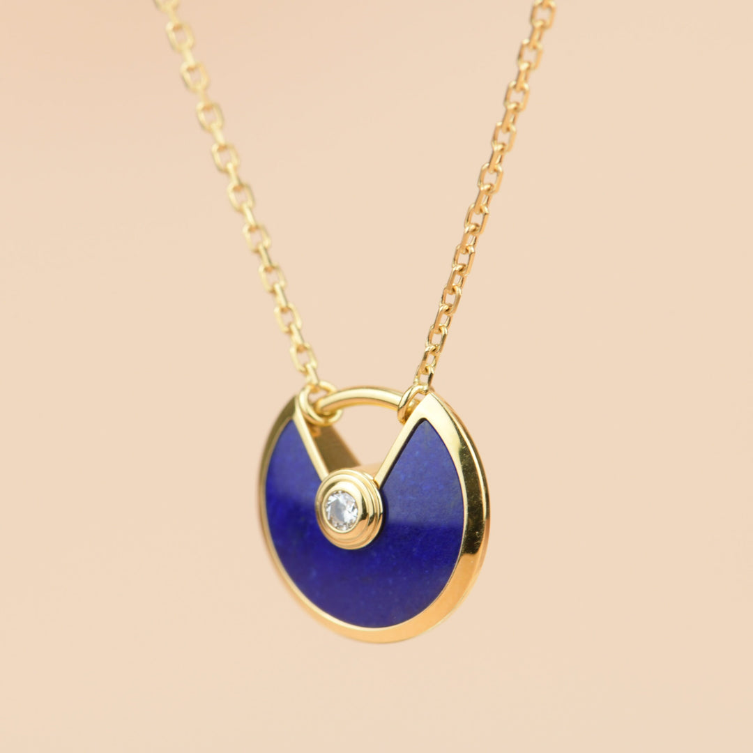 Cartier Amulette de Cartier 18K Yellow Gold Lapis Lazuli Necklace