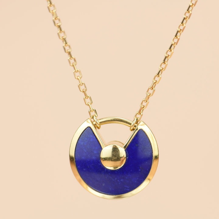 Cartier Amulette de Cartier 18K Yellow Gold Lapis Lazuli Necklace