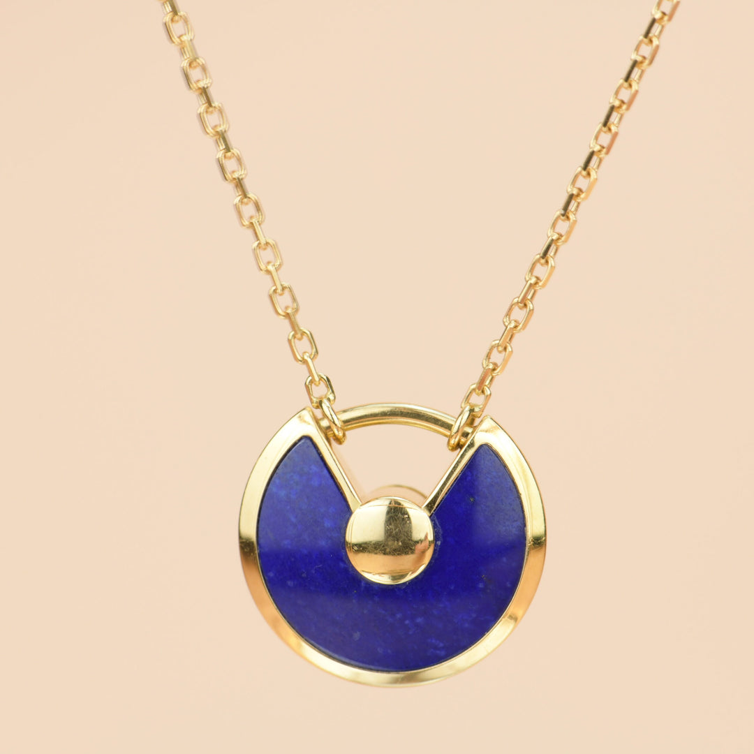 Cartier Amulette de Cartier 18K Yellow Gold Lapis Lazuli Necklace