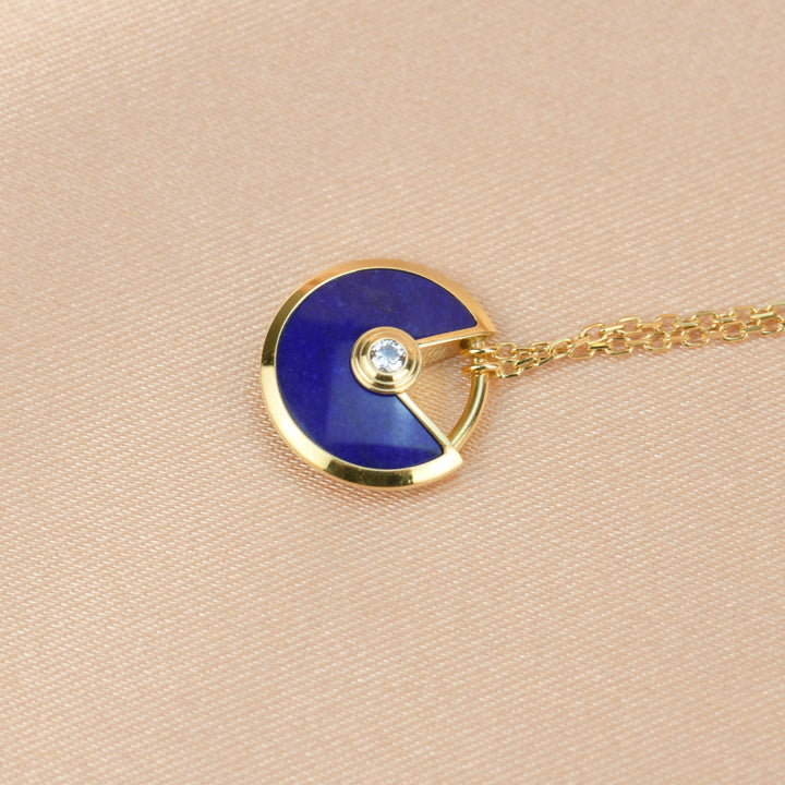 Cartier Amulette de Cartier 18K Yellow Gold Lapis Lazuli Necklace