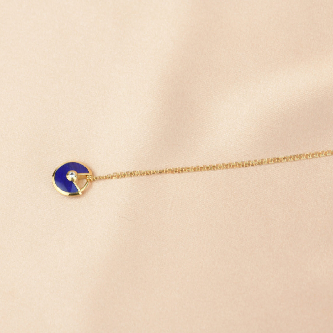 Cartier Amulette de Cartier 18K Yellow Gold Lapis Lazuli Necklace