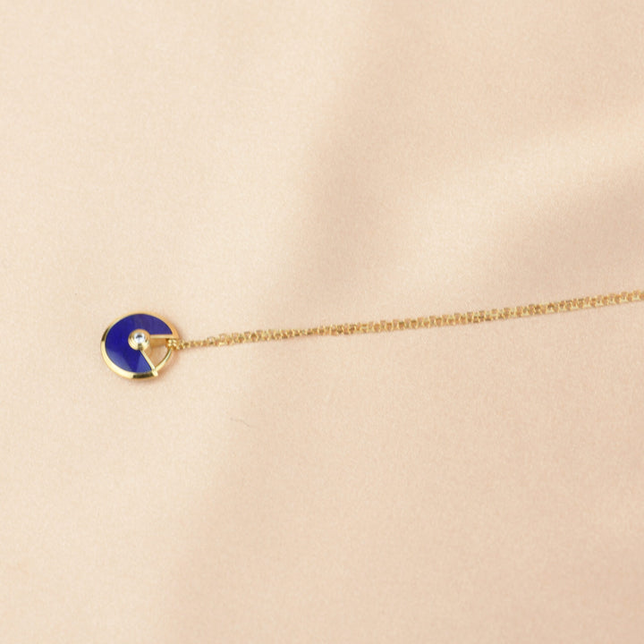 Cartier Amulette de Cartier 18K Yellow Gold Lapis Lazuli Necklace