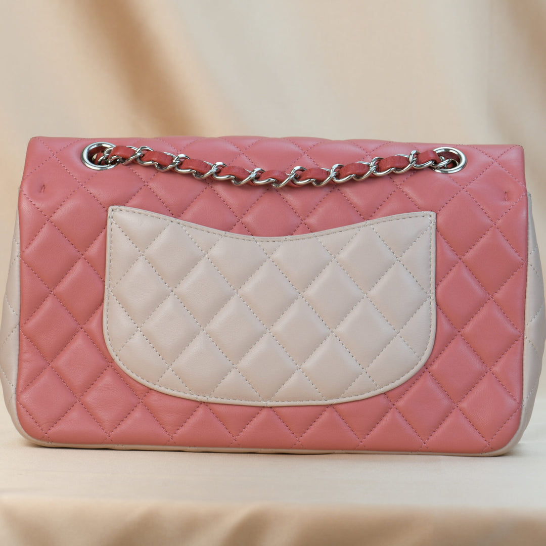 Chanel Multi-Pink Quilted Lambskin Medium Valentine Charm Single Flap Bag