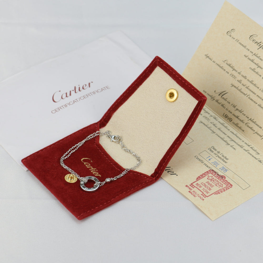 Cartier Love White Gold Diamond Bracelet