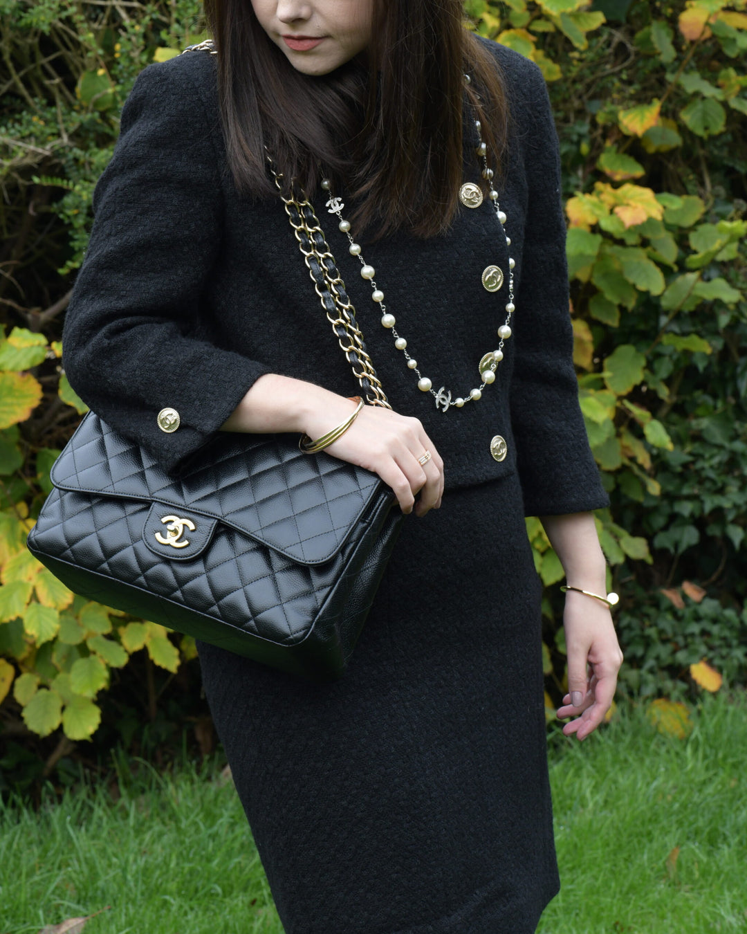 Chanel Caviar Quilted Medium Double Flap Bag Black | MTYCI