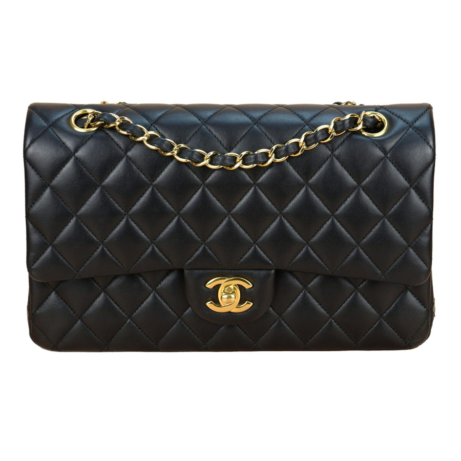 Chanel Black Lambskin Medium Classic Double Flap Bag