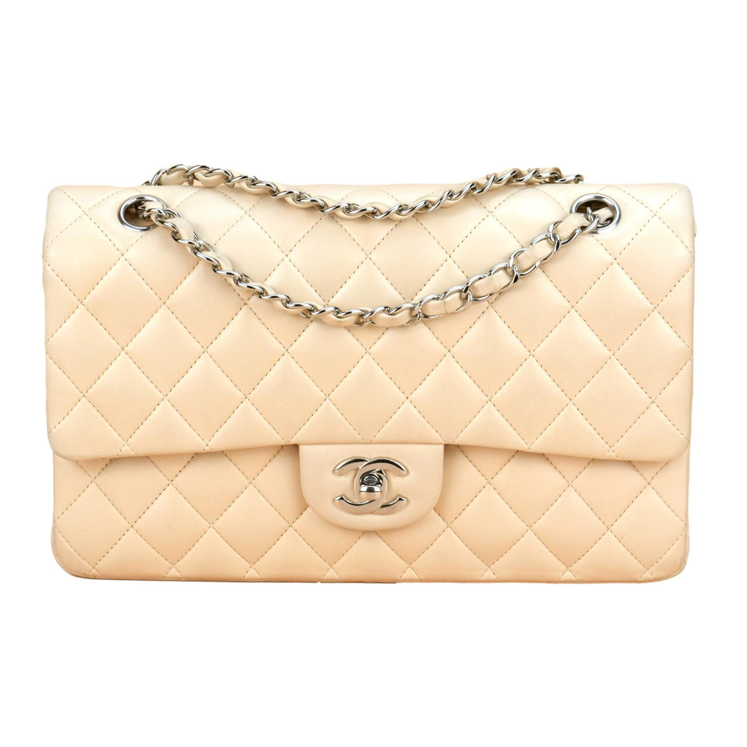 Chanel Beige Lambskin Medium Classic Double Flap Bag – Dandelion Antiques