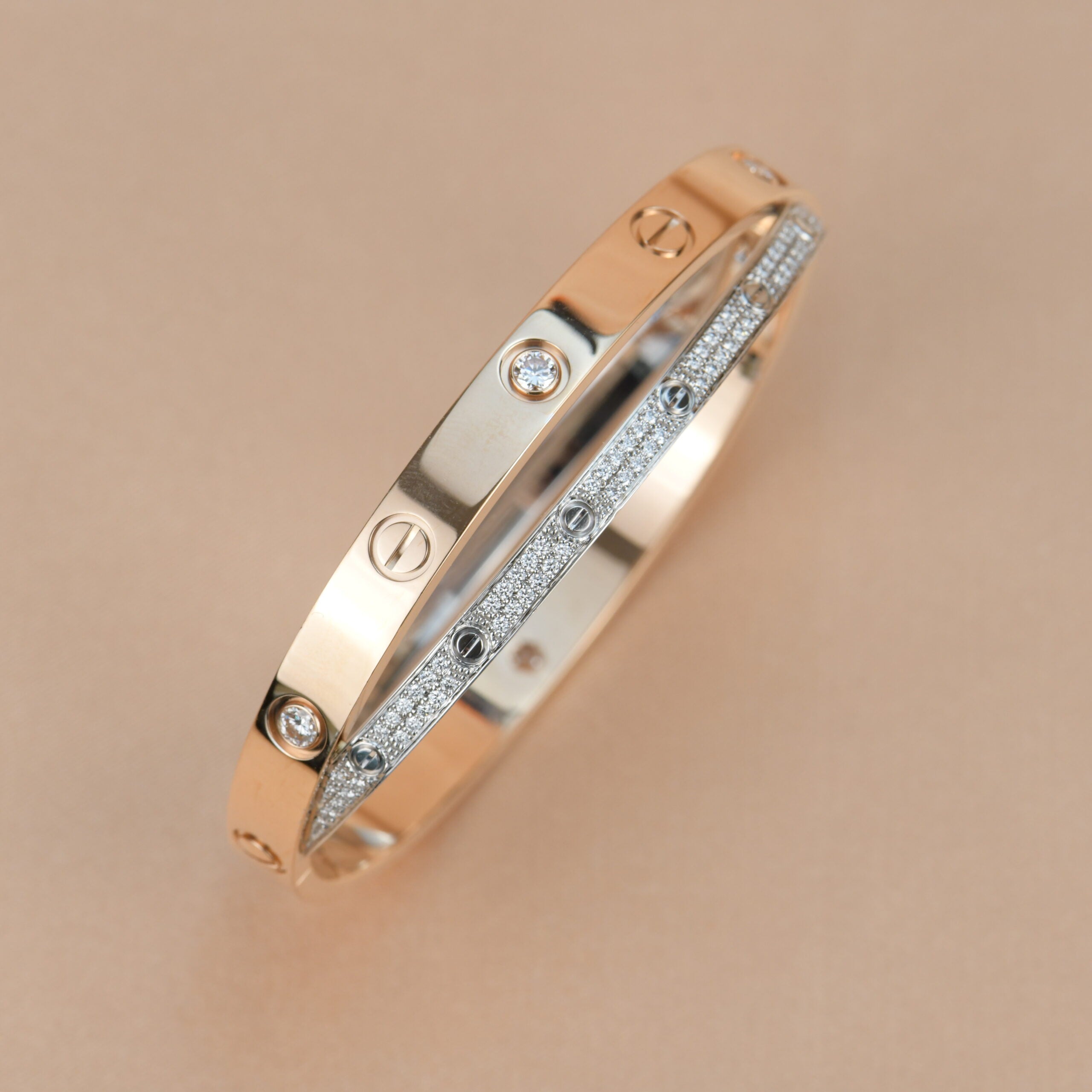 Cartier love double bracelet sale